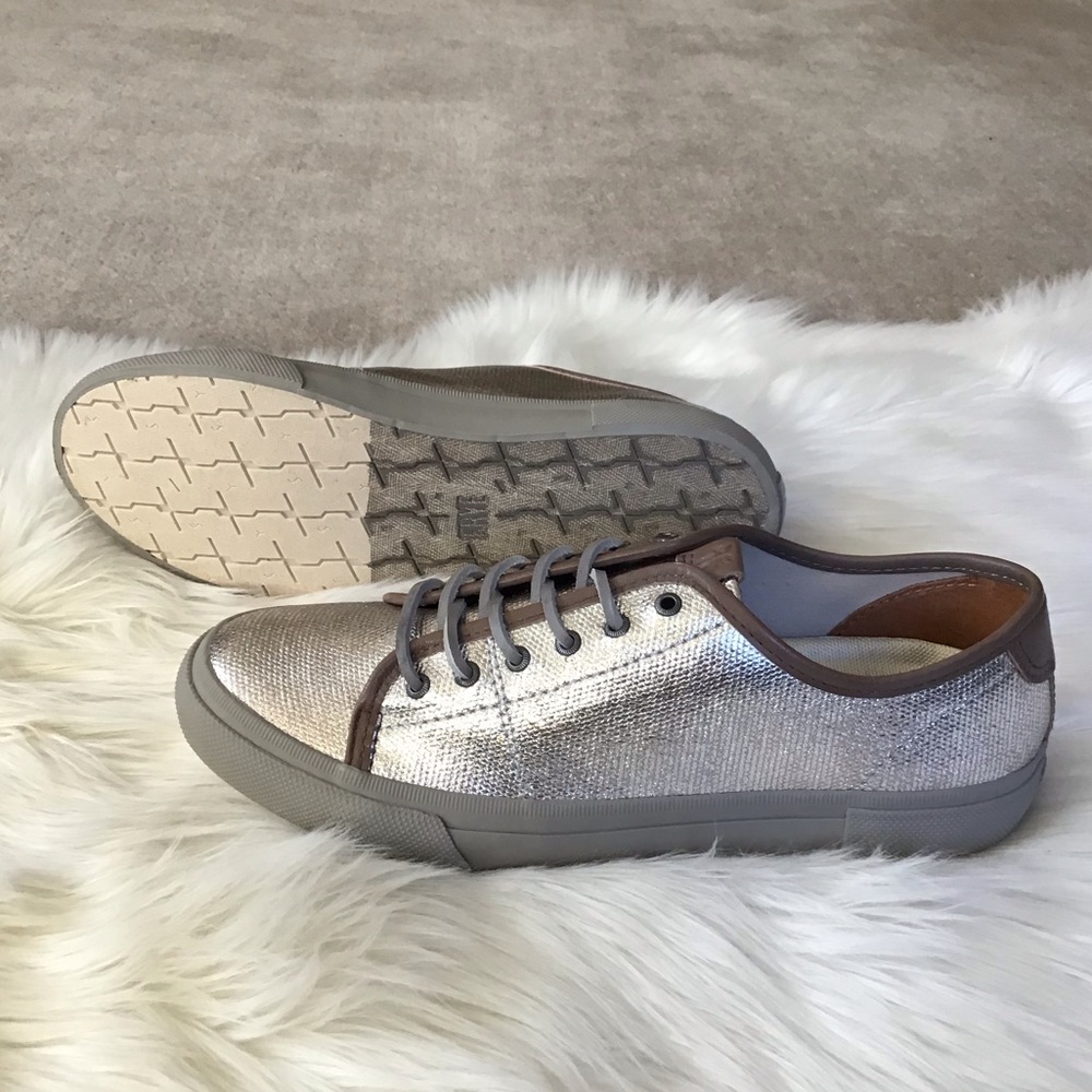 FRYE Metallic Lace Up Sneakers - Picture 6 of 8